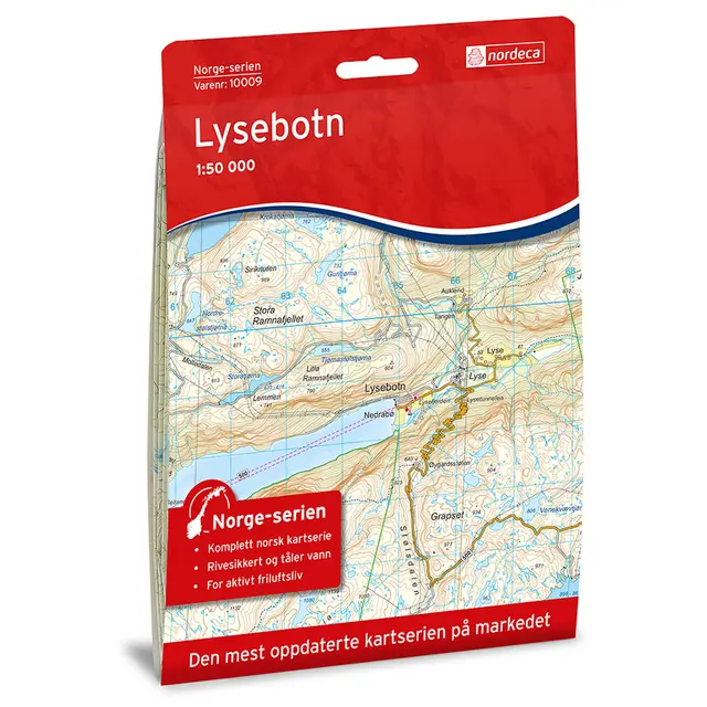 Lysebotn Nordeca Norge 1:50 000 10009 