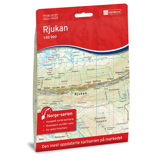 Rjukan Nordeca Norge 1:50 000 10025 