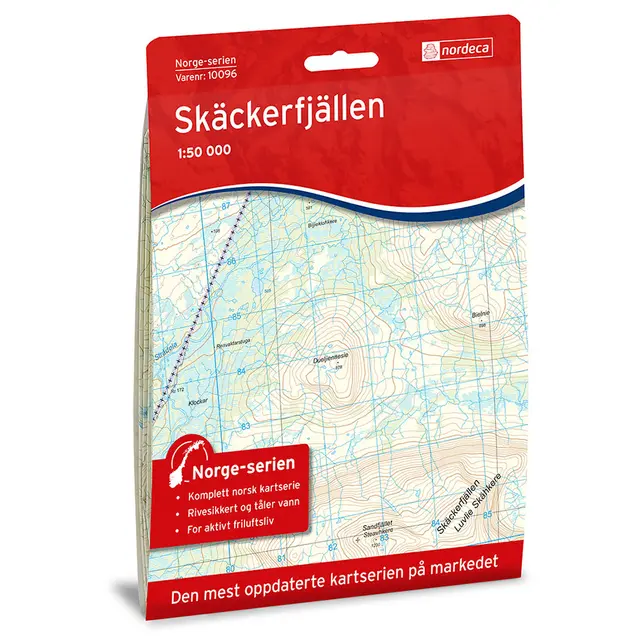 Skäckerfjällen Nordeca Norge 1:50 000 10096 