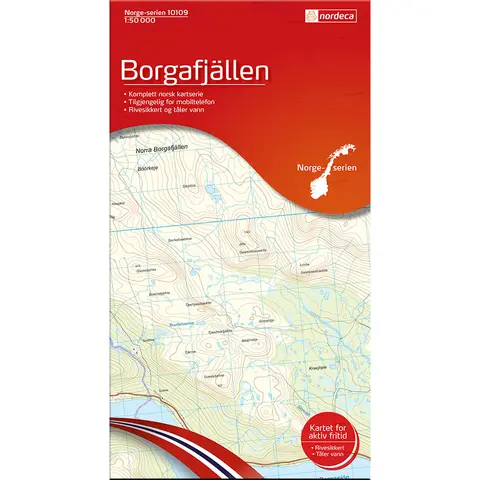 Borgarfj&#228;llen Nordeca Norge 1:50 000 10109