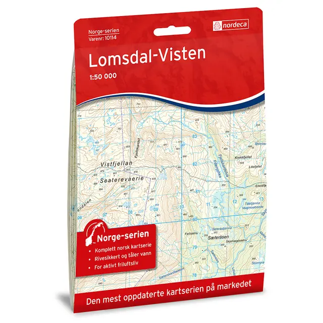 Lomsdal Visten Nordeca Norge 1:50 000 10114 