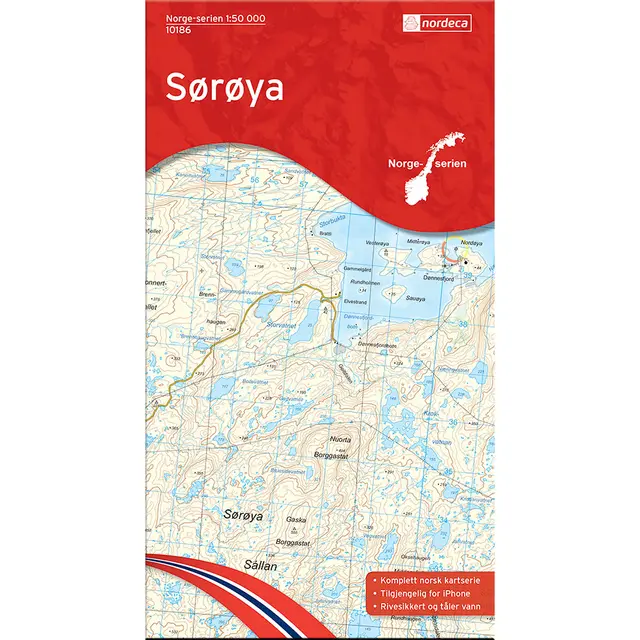 Sørøya Nordeca Norge 1:50 000 10186 