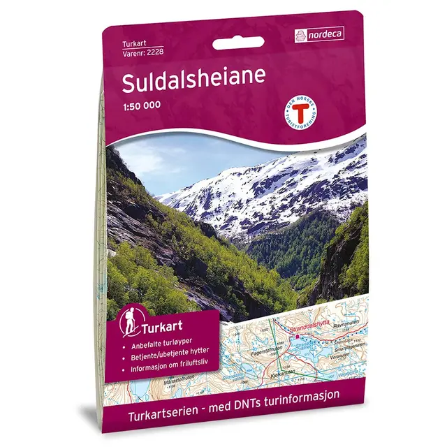 Suldalsheiene Nordeca Turkart 1:50 000 2228 