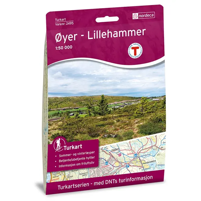 Øyer-Lillehammer Nordeca Turkart 1:50 000 2495 