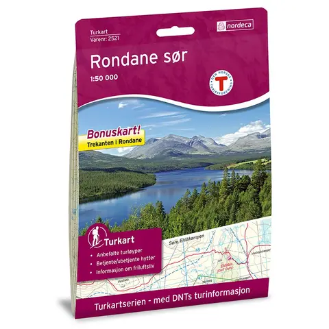 Rondane s&#248;r Nordeca Turkart 1:50 000 2521