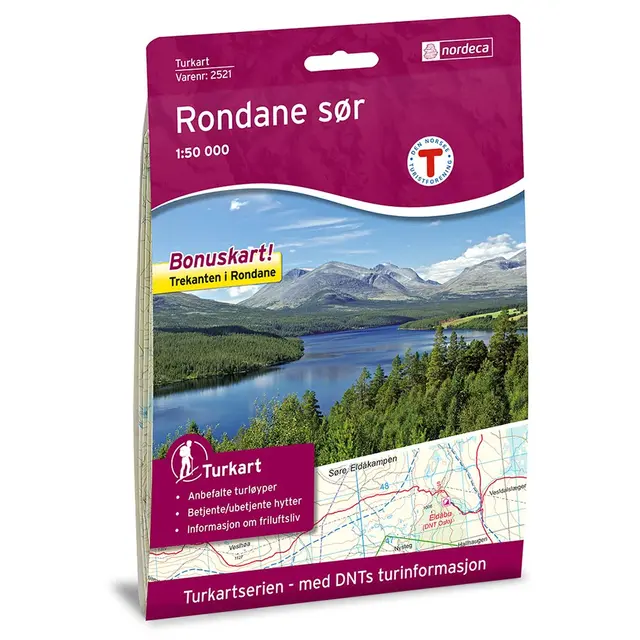 Rondane sør Nordeca Turkart 1:50 000 2521 