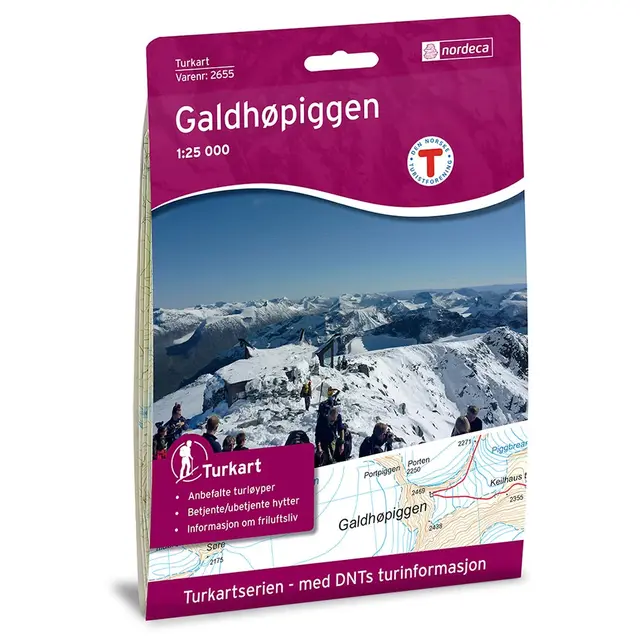 Galdhøpiggen Nordeca Turkart 1:25 000 2655 