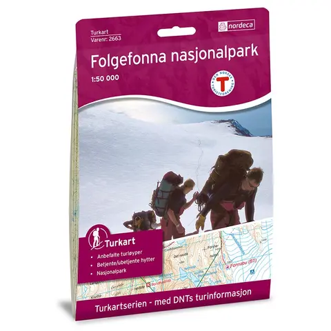 Folgefonna Nasjonalpark Nordeca Turkart 1:50 000 2663