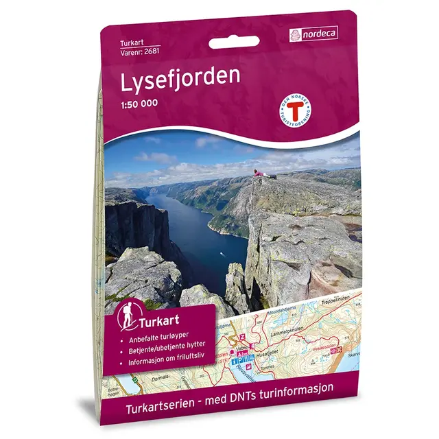 Lysefjorden Nordeca Turkart 1:50 000 2681 