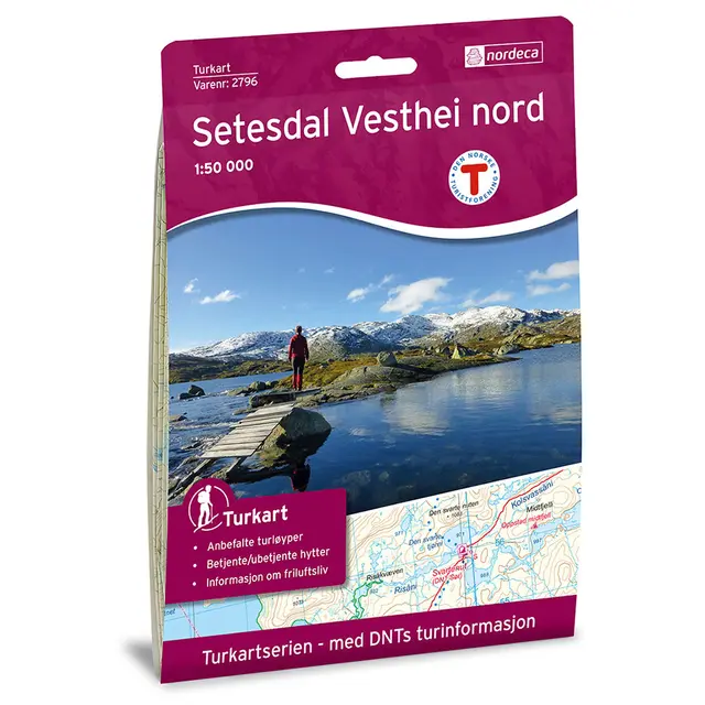 Setesdal Vesthei nord Nordeca Turkart 1:50 000 2796 