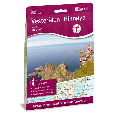 Vester&#229;len Hinn&#248;ya nord Nordeca Turkart 1:100 000 2812