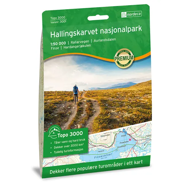 Hallingskarvet nasjonalpark Nordeca Topo 1:50 000 3001 