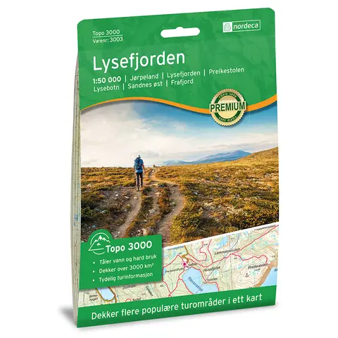 Lysefjorden Nordeca Topo 1:50 000 3003