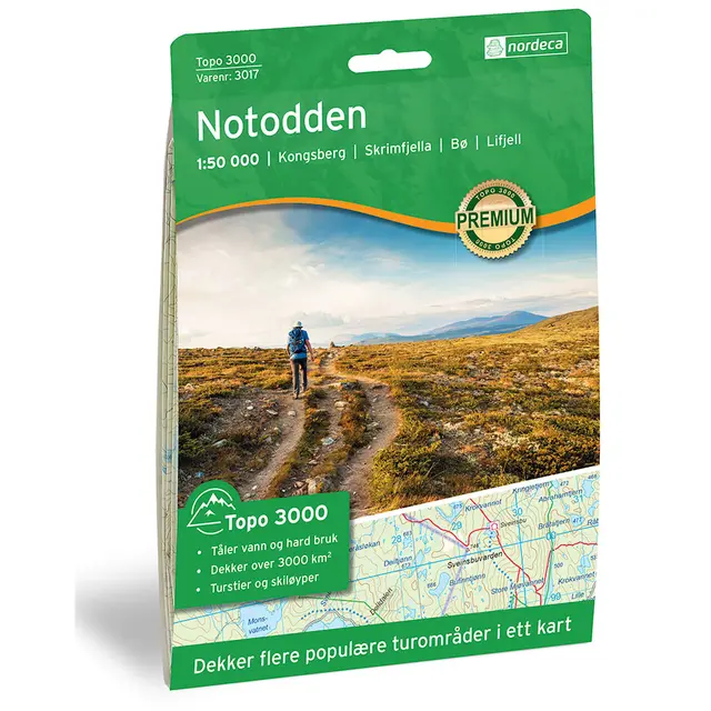 Notodden Nordeca Topo 1:50 000 3017 