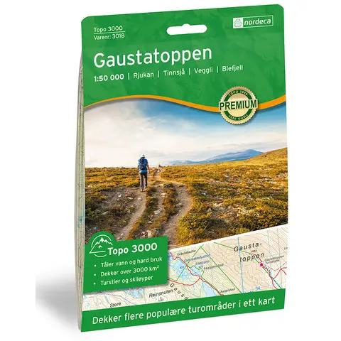 Gaustatoppen Nordeca Topo 1:50 000 3018