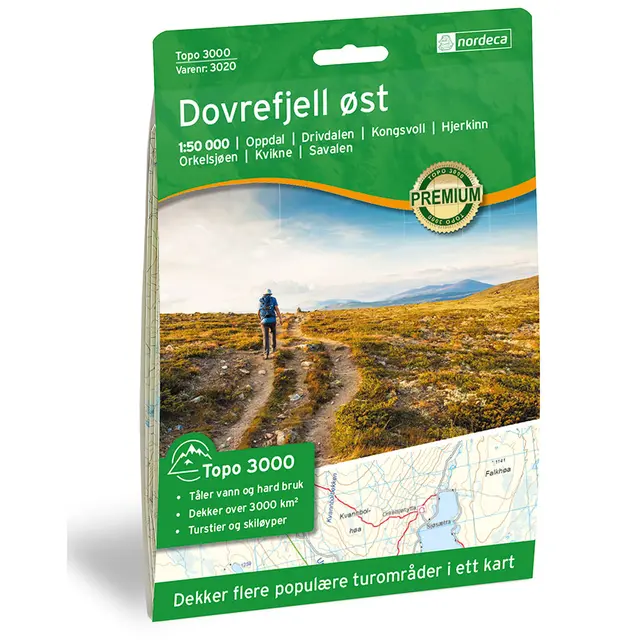 Dovrefjell Øst Nordeca Topo 1:50 000 3020 