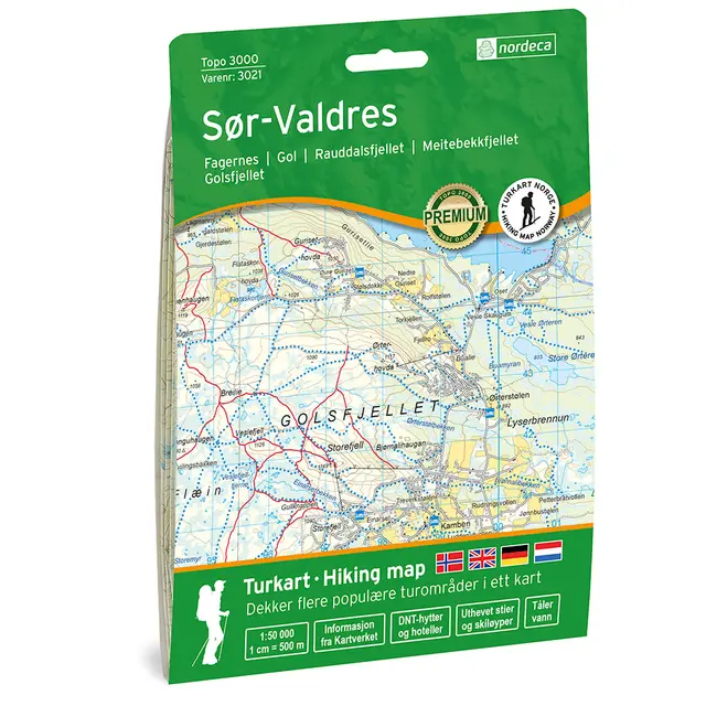 Sør-Valdres Nordeca Topo 1:50 000 3021 