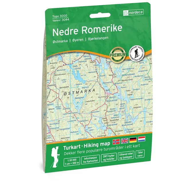 Nedre Romerike Nordeca Topo 1:50 000 3044 