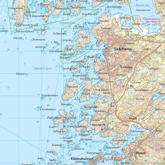 Sverige: Södra Bohuslän Calazo Skjærgårdskart 1:50 000 Bohuslede 