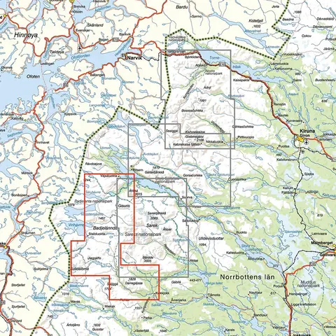 Sverige: Padjelantaleden Calazo Turkart 1:50 000