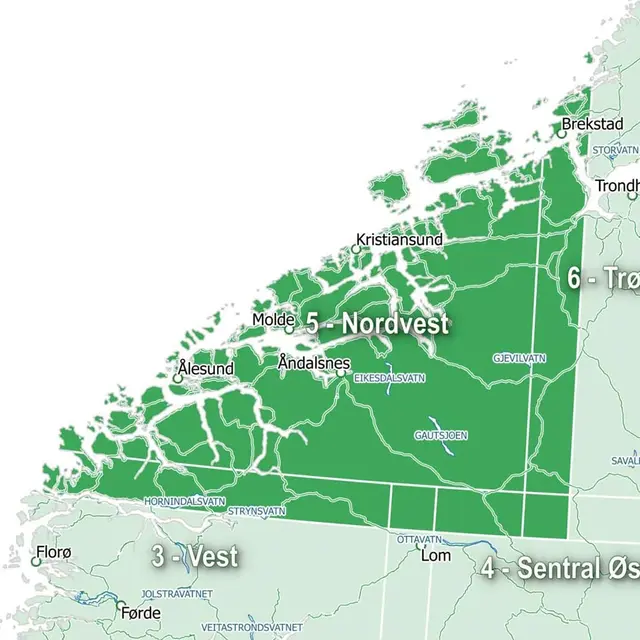 GPS-kart over Nordvest Garmin Topo Norway Premium v3 Nordvest 