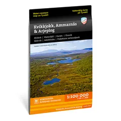 Sverige: Kvikkjokk Ammarn&#228;s Arjeplog Calazo Turkart 1:100 000