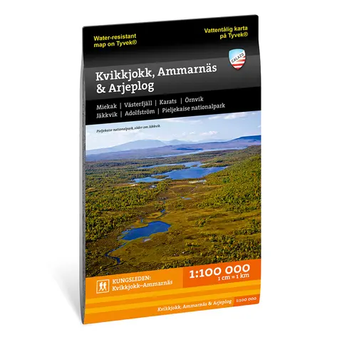 Sverige: Kvikkjokk Ammarn&#228;s Arjeplog Calazo Turkart 1:100 000