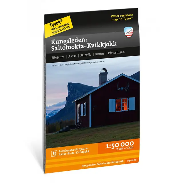 Sverige: Saltoluokta–Kvikkjokk Calazo Turkart 1:50 000 Kungsleden 