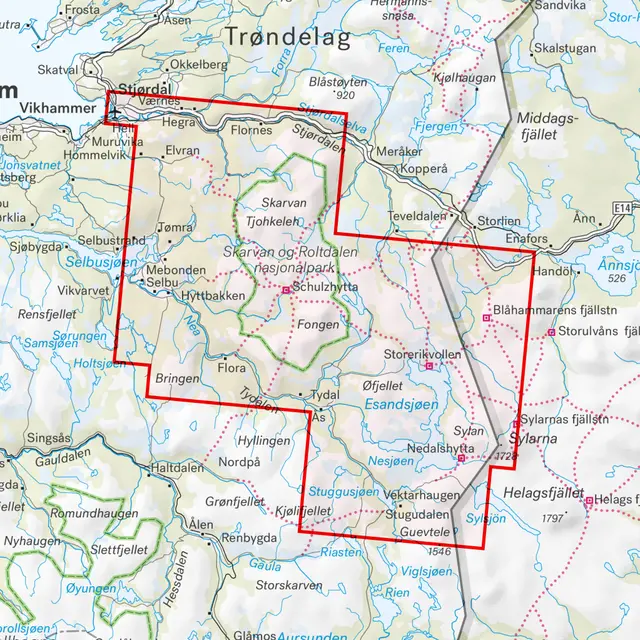 Norge på tvers Calazo Turkart 1:50 000 