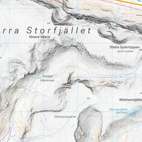 Sverige: Hemavan Calazo H&#248;yfjellskart 1:25 000