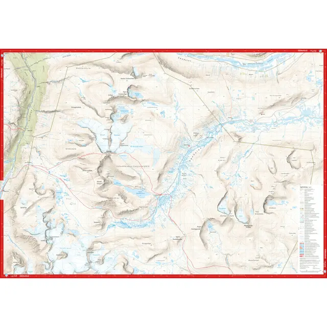 Galdhøpiggen Glittertinden Calazo Høyfjellskart 1:25 000 Jotunheime 