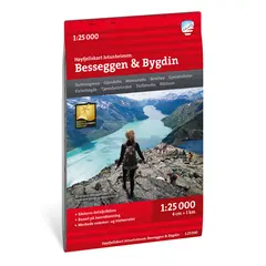 Besseggen Bygdin Calazo H&#248;yfjellskart 1:25 000 Jotunheime