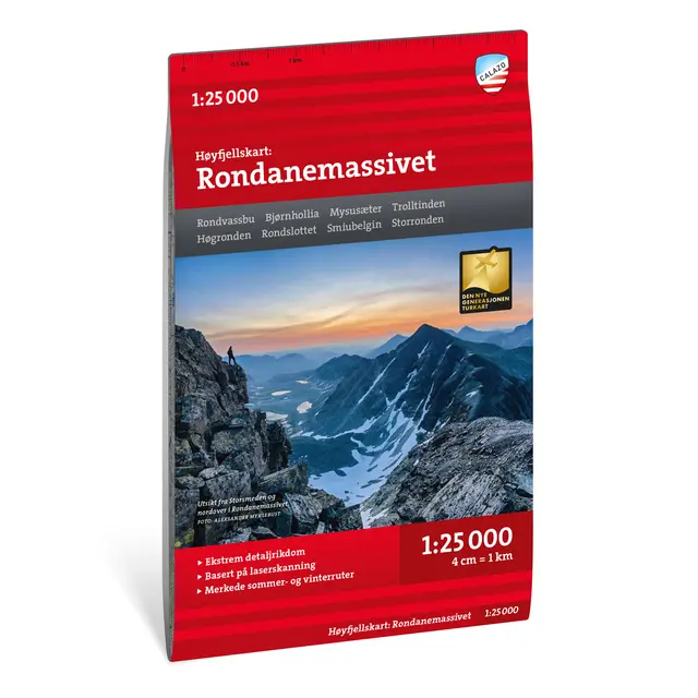 Rondanemassivet Calazo Høyfjellskart 1:25 000 