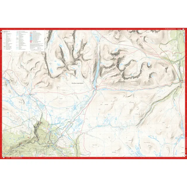 Rondanemassivet Calazo Høyfjellskart 1:25 000 