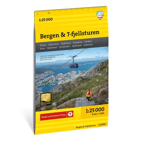 Bergen 7-fjellsturen Calazo Stikart 1:25 000