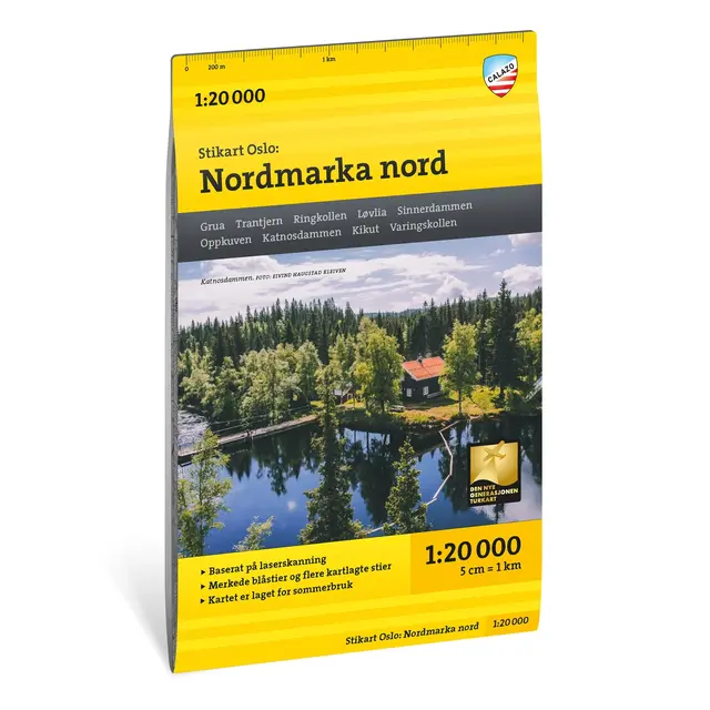 Oslo Nordmarka nord Calazo Stikart 1:20 000 