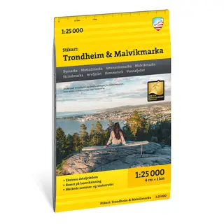 Trondheim Malvikmarka Calazo Stikart 1:25 000