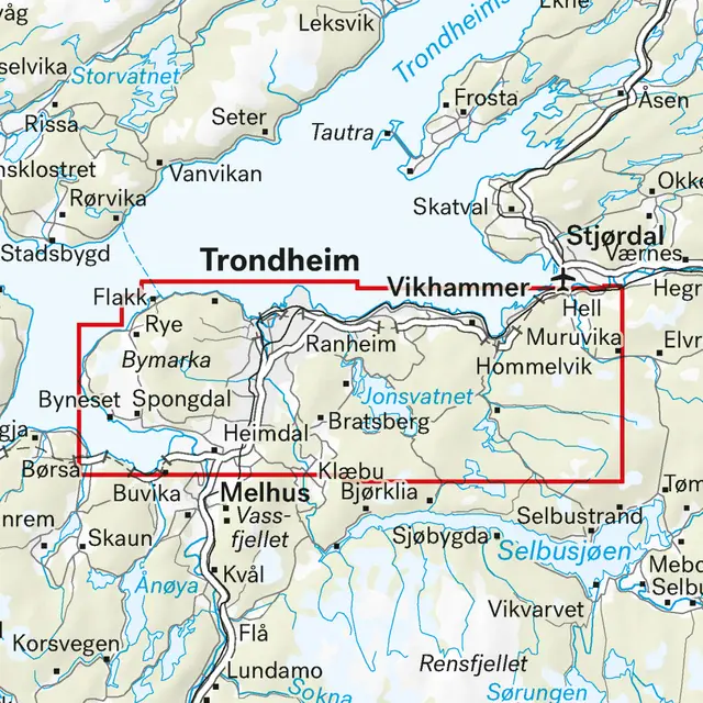 Trondheim Malvikmarka Calazo Stikart 1:25 000 