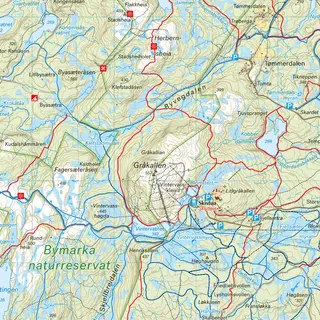 Trondheim Malvikmarka Calazo Stikart 1:25 000