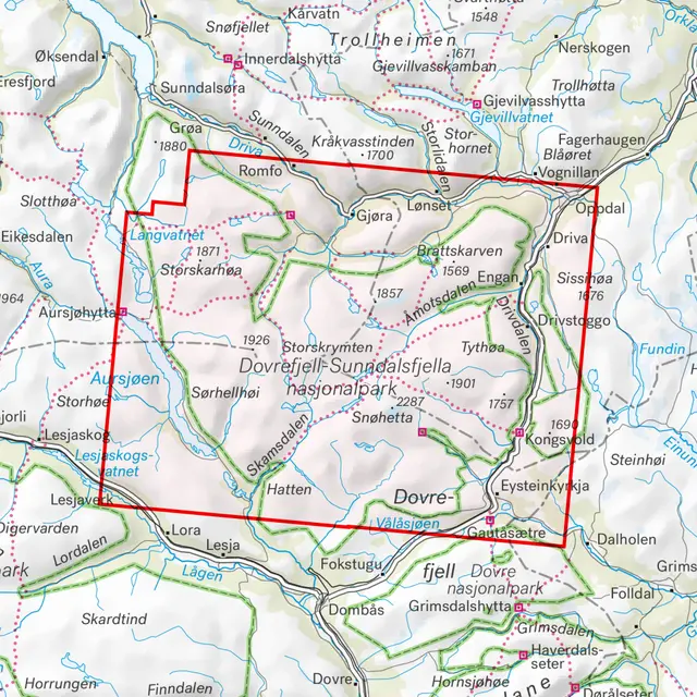 Dovrefjell Calazo Turkart 1:50 000 