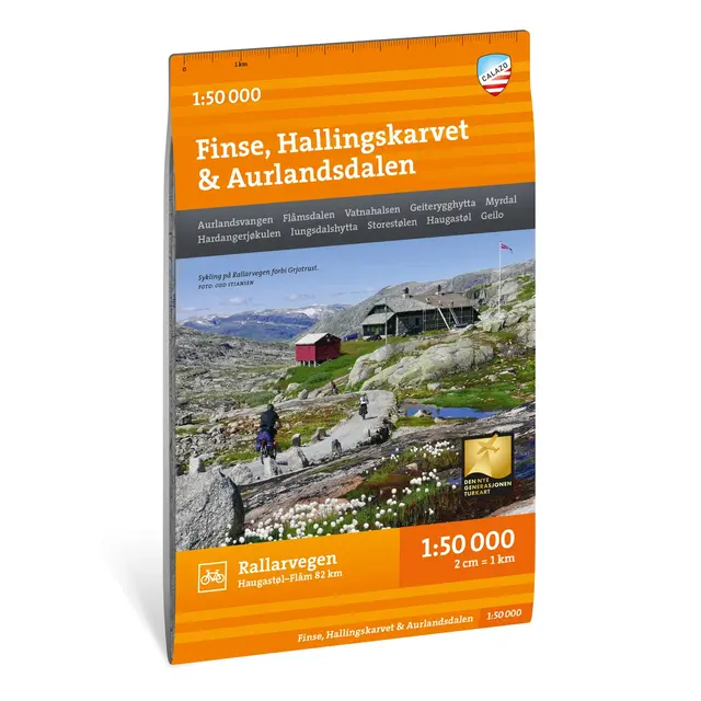 Finse Hallingskarvet Aurlandsdalen Calazo Turkart 1:50 000 