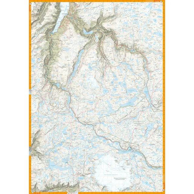 Finse Hallingskarvet Aurlandsdalen Calazo Turkart 1:50 000 