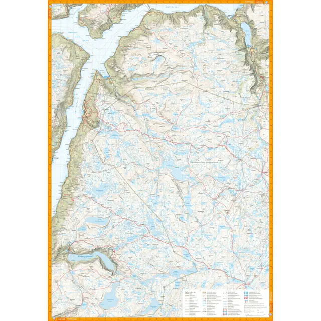 Hardangervidda vest Trolltunga Folgefonn Calazo Turkart 1:50 000 