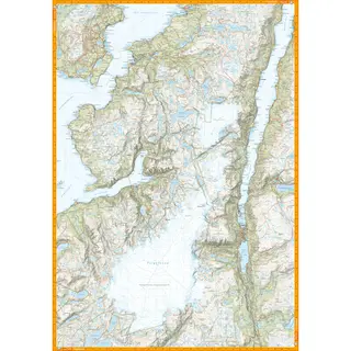 Hardangervidda vest Trolltunga Folgefonn Calazo Turkart 1:50 000