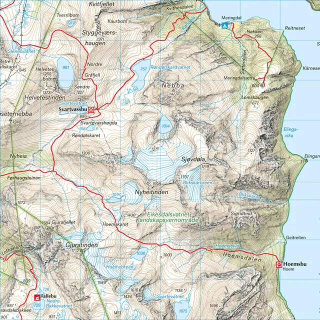 Romsdalen Eikesdalen Calazo Turkart 1:50 000 