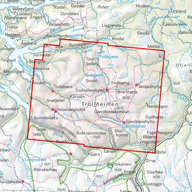 Trollheimen Calazo Turkart 1:50 000 