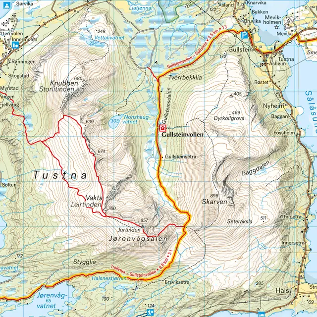 Fjordruta Calazo Turkart 1:50 000 