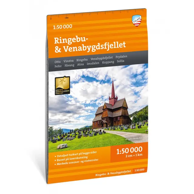 Ringebu Venabygdsfjellet Calazo Turkart 1:50 000 