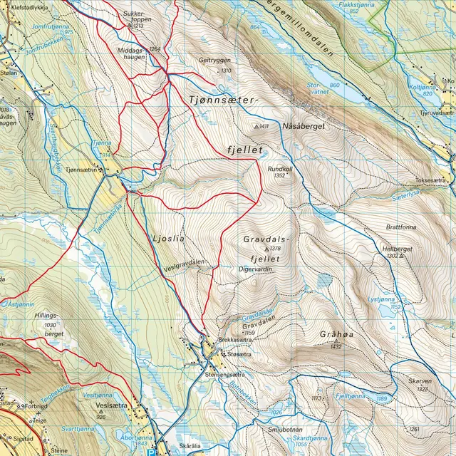 Ringebu Venabygdsfjellet Calazo Turkart 1:50 000 