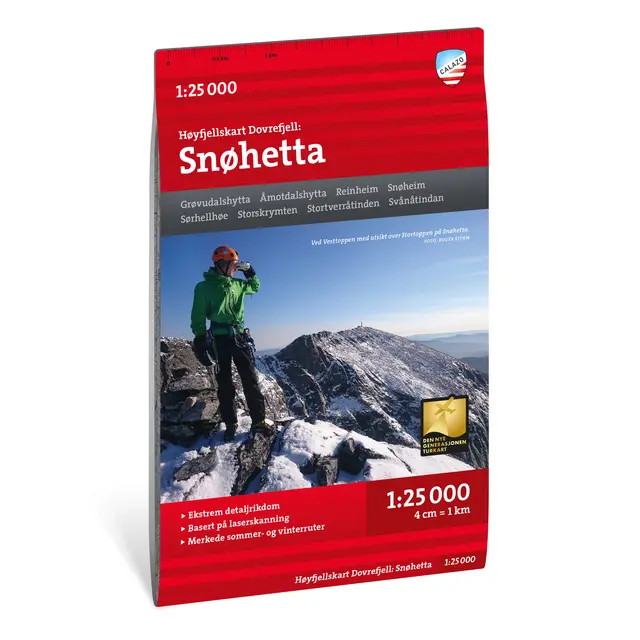 Snøhetta Calazo Høyfjellskart 1:25 000 Dovrefjell 